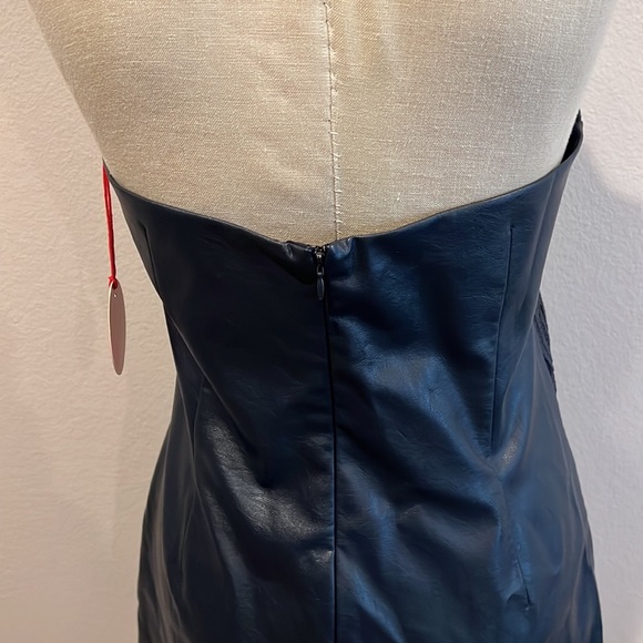 Eva Franco Faux Leather Twofer Dress - Picture 6 of 8